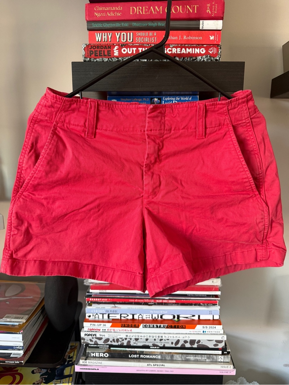 Pink/Red Gap Cotton Shorts